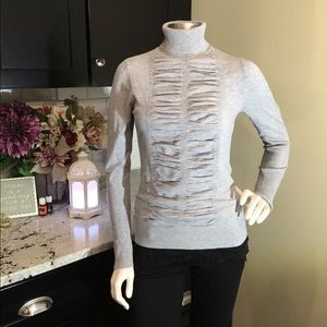 CACH`E GRAY TURTLENECK